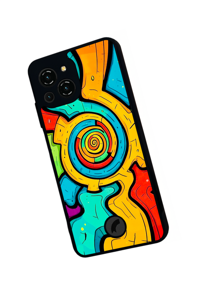 Reeder S23 Pro Max Uyumlu Abstract Tasarımlı Glossy Premium Kılıf