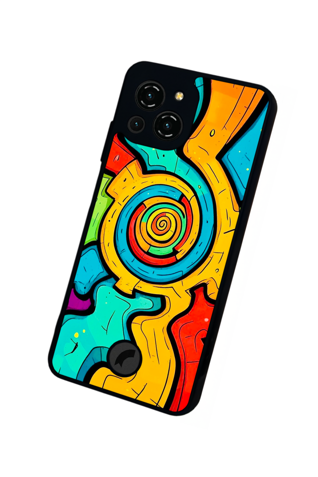 Reeder S23 Pro Max Uyumlu Abstract Tasarımlı Glossy Premium Kılıf