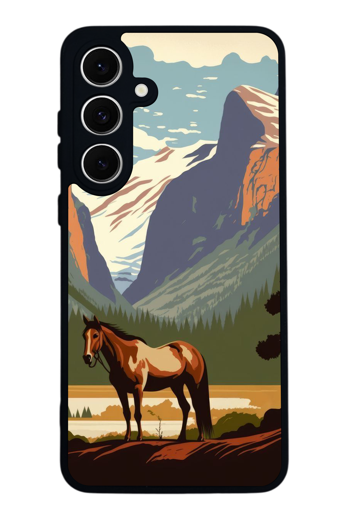 Samsung Galaxy A16 Uyumlu At Horse Tasarımlı Glossy Premium Kılıf