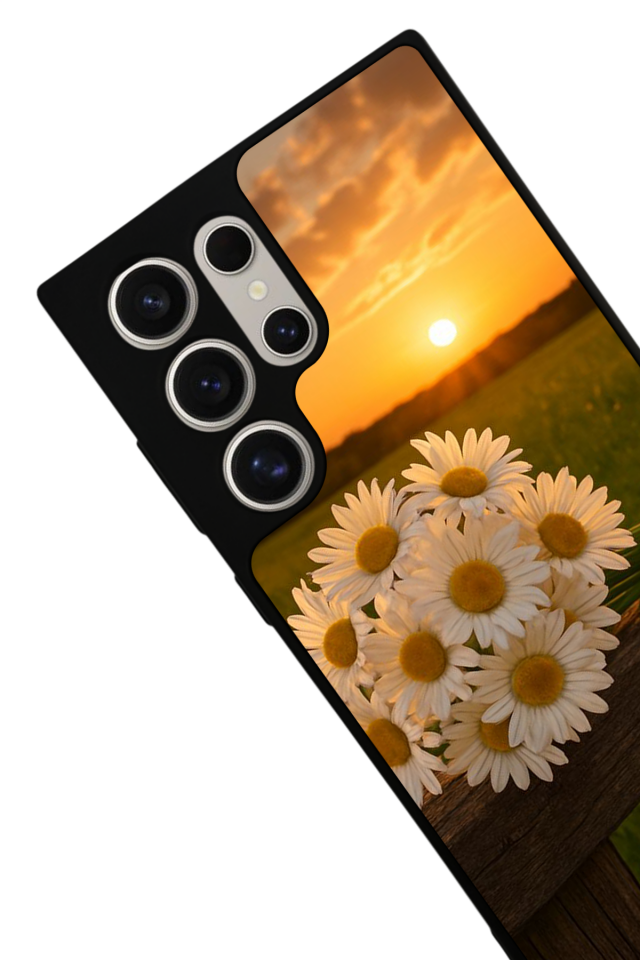 Samsung Galaxy S22 Ultra Uyumlu Cicek Tasarımlı Glossy Premium Kılıf