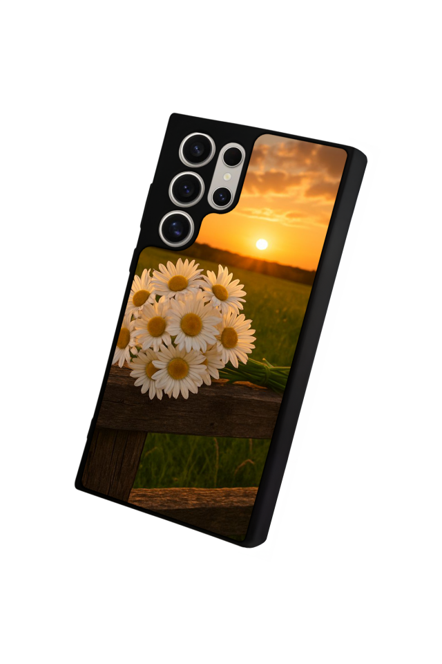 Samsung Galaxy S22 Ultra Uyumlu Cicek Tasarımlı Glossy Premium Kılıf