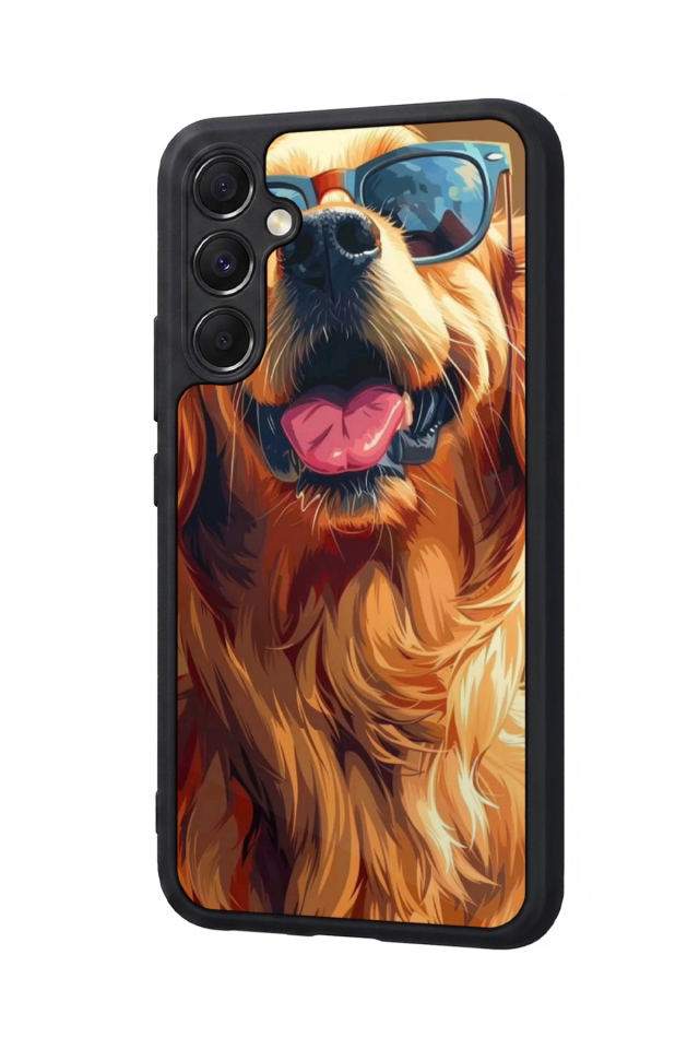 Samsung Galaxy M34 Uyumlu Golden Kopek Tasarımlı Glossy Premium Kılıf