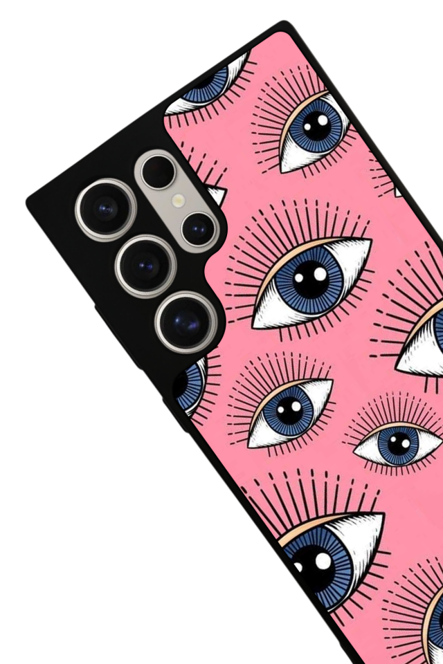 Samsung Galaxy S23 Ultra Uyumlu Göz Tasarımlı Glossy Premium Kılıf