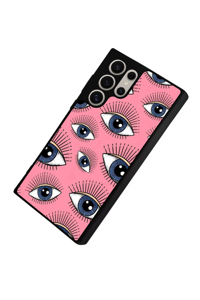 Samsung Galaxy S23 Ultra Uyumlu Göz Tasarımlı Glossy Premium Kılıf