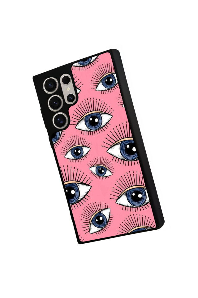 Samsung Galaxy S23 Ultra Uyumlu Göz Tasarımlı Glossy Premium Kılıf