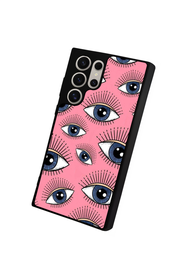 Samsung Galaxy S23 Ultra Uyumlu Göz Tasarımlı Glossy Premium Kılıf