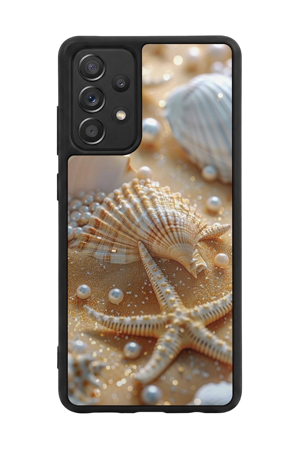 Samsung Galaxy A72 Uyumlu  İnci Tasarımlı Glossy Premium Kılıf