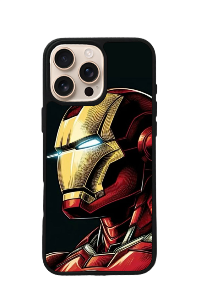 iPhone 16 Pro Max Uyumlu  Iron Man ( Demir Adam ) Tasarımlı Glossy Premium Kılıf
