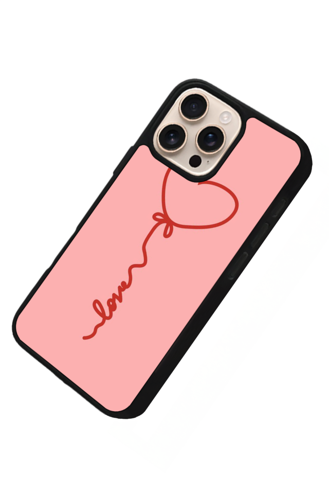 iPhone 14 Pro Max Uyumlu Kalp Love Tasarımlı Glossy Premium Kılıf