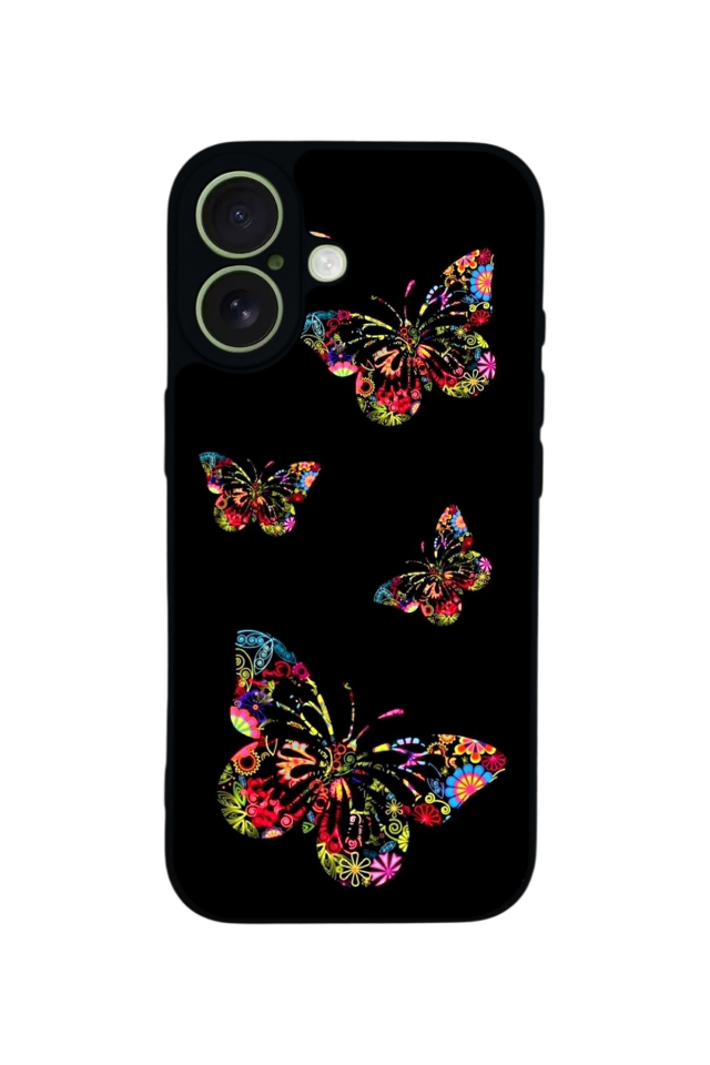 iPhone 17 Uyumlu Kelebek Tasarımlı Glossy Premium Kılıf