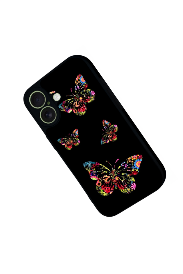 iPhone 17 Uyumlu Kelebek Tasarımlı Glossy Premium Kılıf
