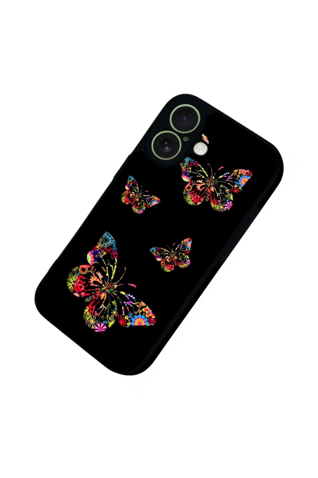 iPhone 17 Uyumlu Kelebek Tasarımlı Glossy Premium Kılıf