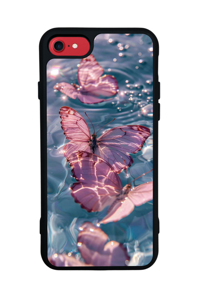 iPhone 7 Uyumlu Kelebek Tasarımlı Glossy Premium Kılıf