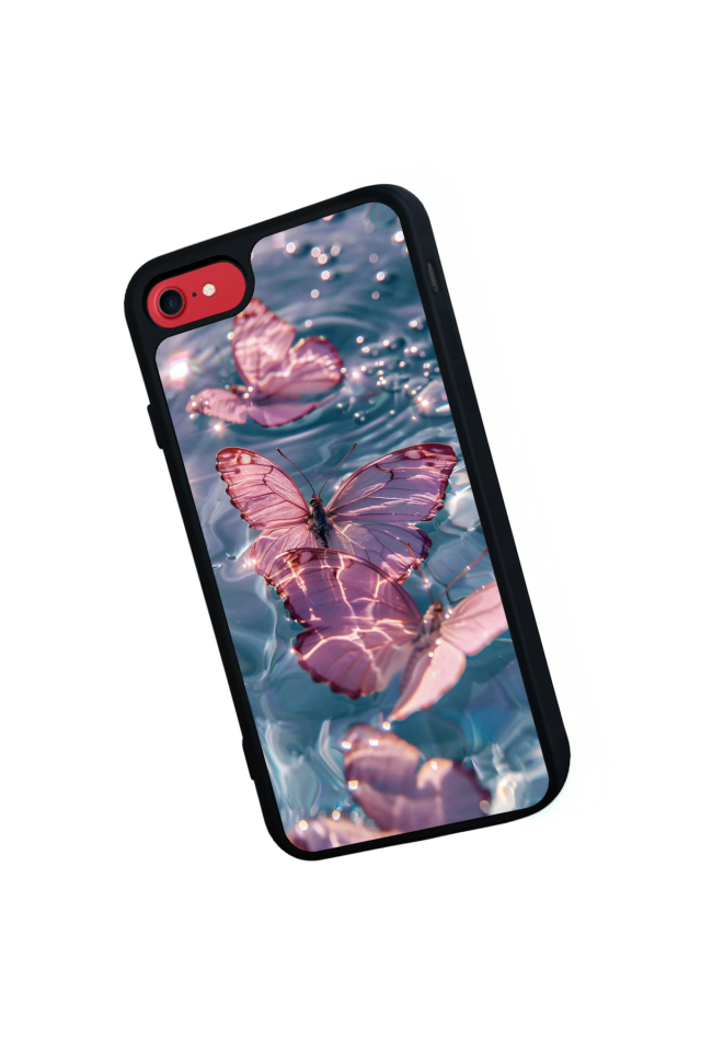 iPhone 7 Uyumlu Kelebek Tasarımlı Glossy Premium Kılıf