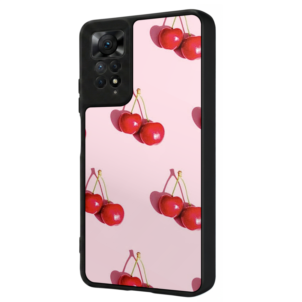 Xiaomi Redmi Note 12 Pro Uyumlu Kiraz Tasarımlı Glossy Premium Kılıf