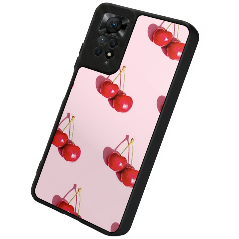 Xiaomi Redmi Note 12 Pro Uyumlu Kiraz Tasarımlı Glossy Premium Kılıf