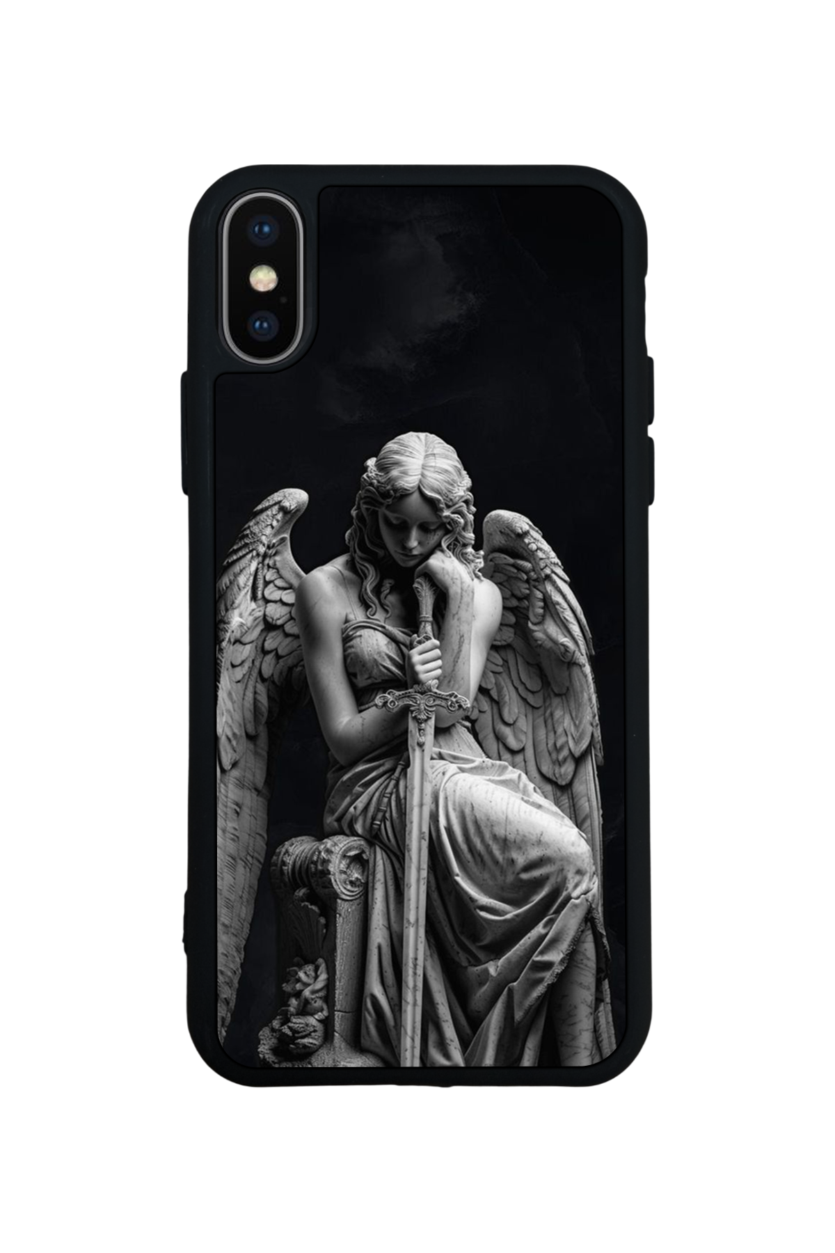 iPhone X/ XS Uyumlu Melek Tasarımlı Glossy Premium Kılıf