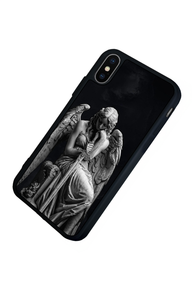 iPhone X/ XS Uyumlu Melek Tasarımlı Glossy Premium Kılıf