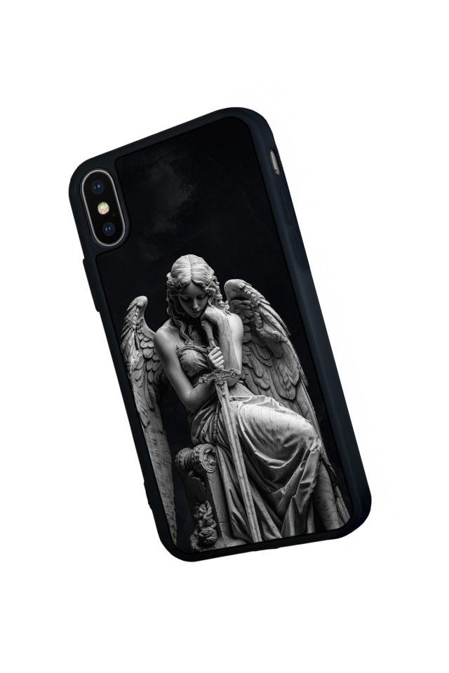 iPhone X/ XS Uyumlu Melek Tasarımlı Glossy Premium Kılıf