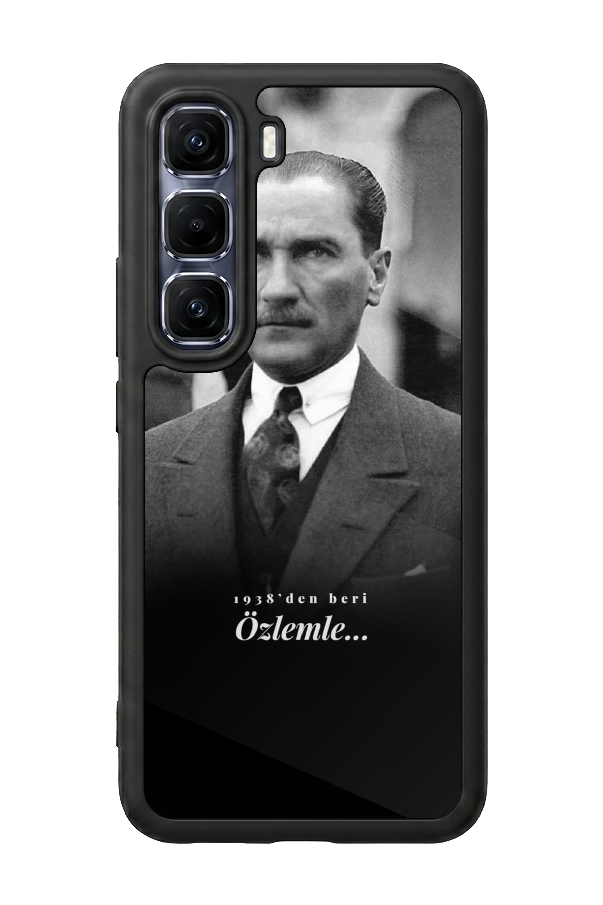 Infinix Hot 60 Pro Plus Uyumlu Mustafa Kemal Ataturk Tasarımlı Glossy Premium Kılıf