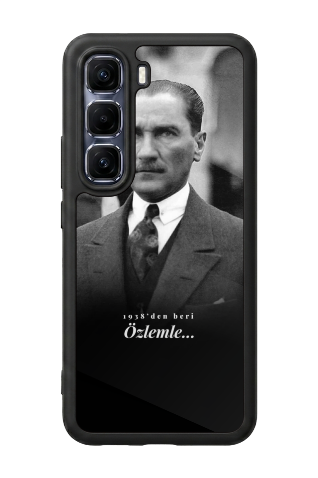 Infinix Hot 60 Pro Plus Uyumlu Mustafa Kemal Ataturk Tasarımlı Glossy Premium Kılıf