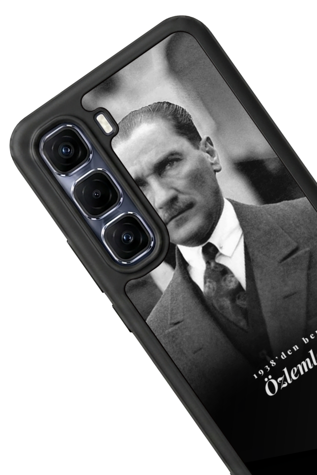 Infinix Hot 60 Pro Plus Uyumlu Mustafa Kemal Ataturk Tasarımlı Glossy Premium Kılıf