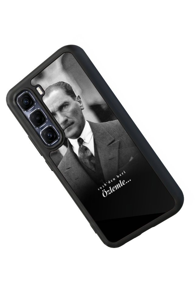 Infinix Hot 60 Pro Plus Uyumlu Mustafa Kemal Ataturk Tasarımlı Glossy Premium Kılıf