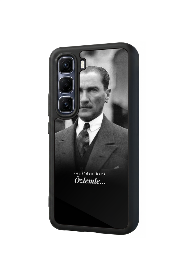 Infinix Hot 60 Pro Plus Uyumlu Mustafa Kemal Ataturk Tasarımlı Glossy Premium Kılıf