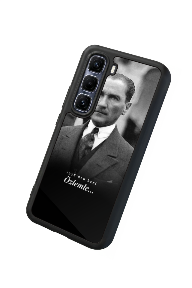 Infinix Hot 60 Pro Plus Uyumlu Mustafa Kemal Ataturk Tasarımlı Glossy Premium Kılıf