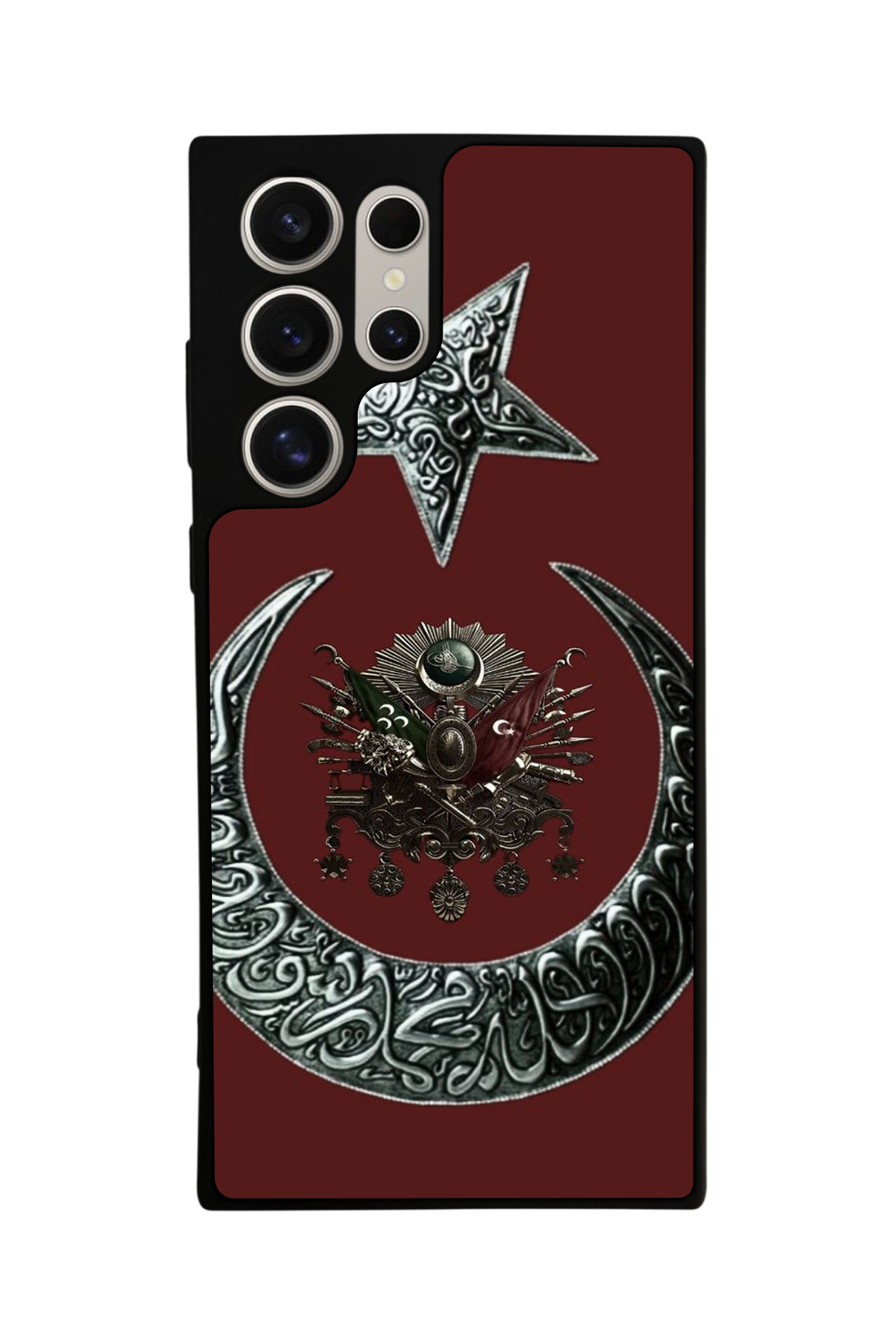 Samsung Galaxy S23 Ultra Uyumlu Osmanli Tugrasi Tasarımlı Glossy Premium Kılıf