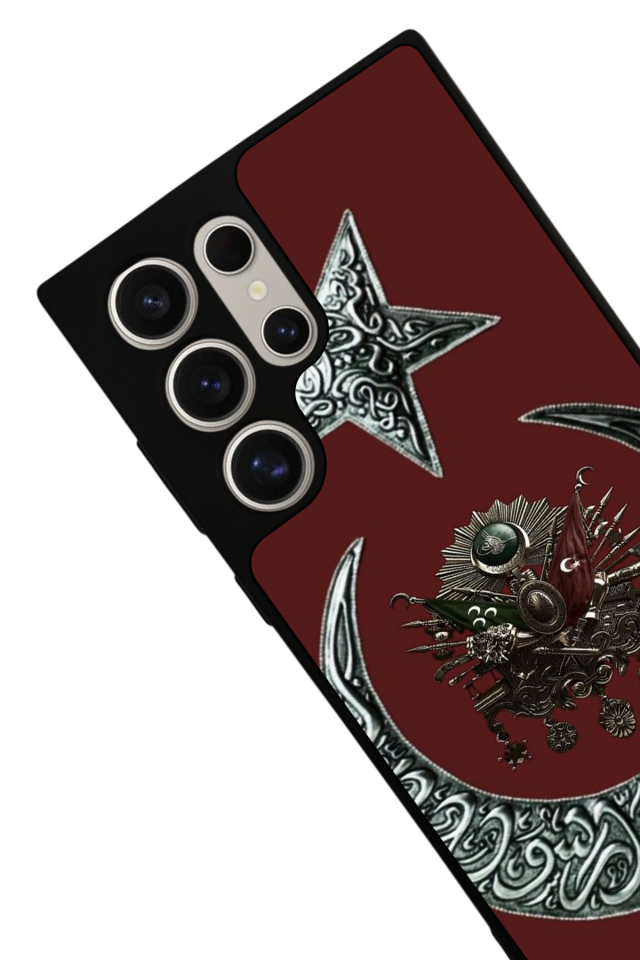 Samsung Galaxy S23 Ultra Uyumlu Osmanli Tugrasi Tasarımlı Glossy Premium Kılıf