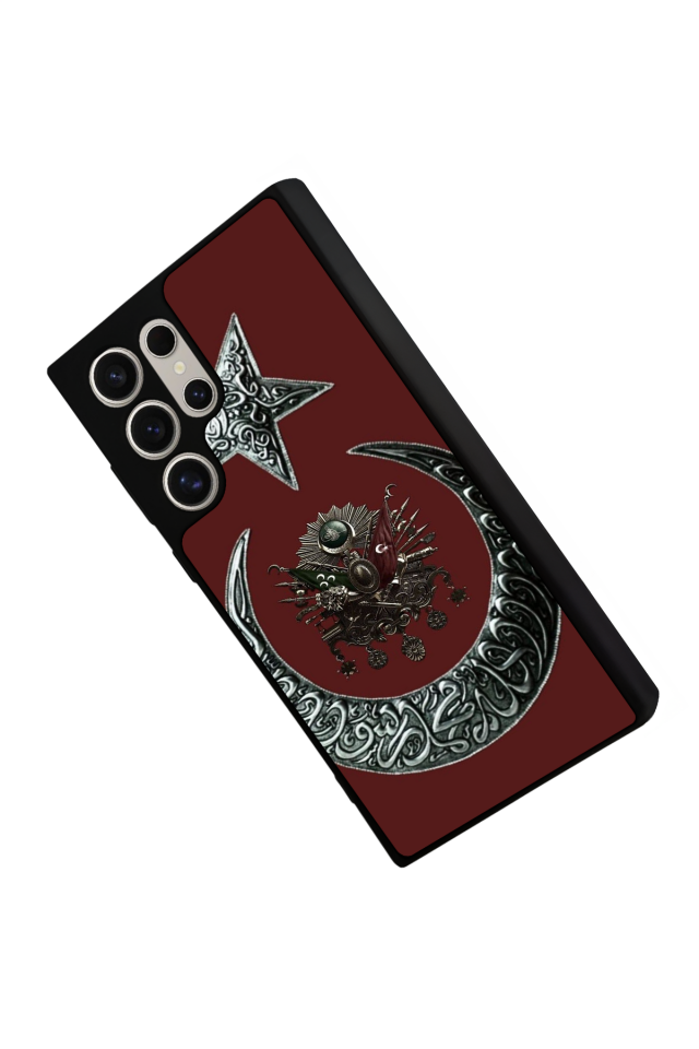 Samsung Galaxy S23 Ultra Uyumlu Osmanli Tugrasi Tasarımlı Glossy Premium Kılıf