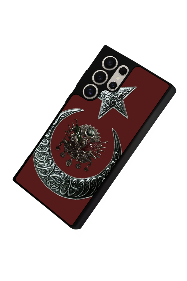 Samsung Galaxy S23 Ultra Uyumlu Osmanli Tugrasi Tasarımlı Glossy Premium Kılıf