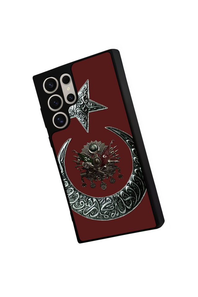 Samsung Galaxy S23 Ultra Uyumlu Osmanli Tugrasi Tasarımlı Glossy Premium Kılıf