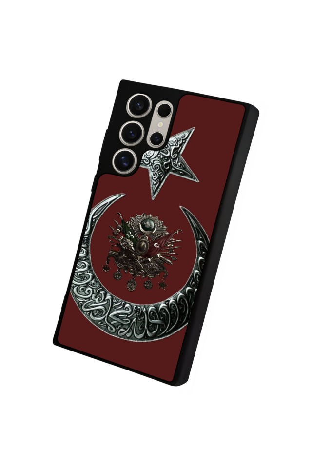 Samsung Galaxy S23 Ultra Uyumlu Osmanli Tugrasi Tasarımlı Glossy Premium Kılıf