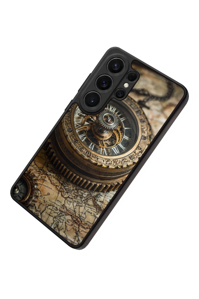 Samsung Galaxy S26 Ultra Uyumlu Pusula Tasarımlı Glossy Premium Kılıf