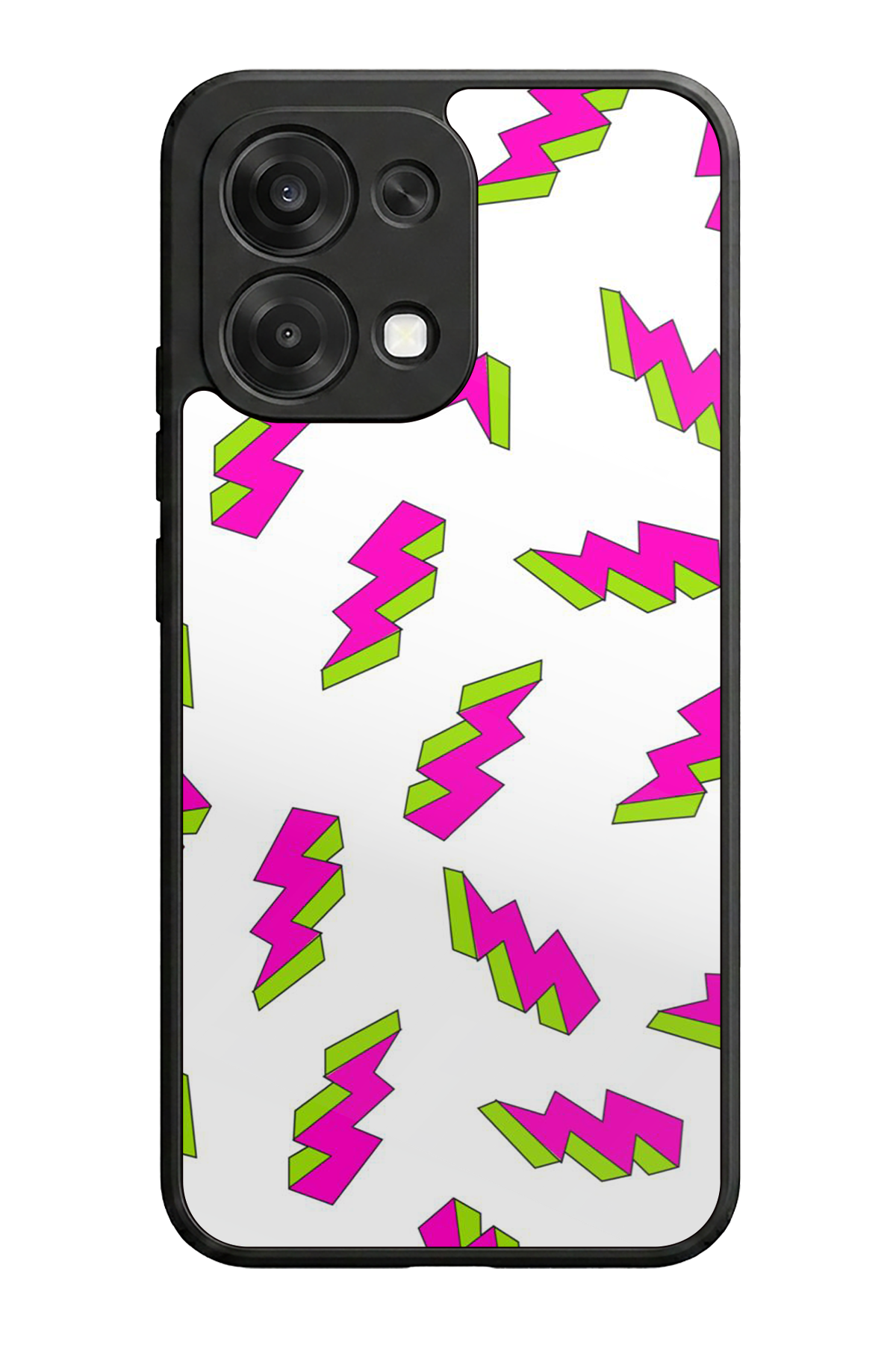 Oppo A6 Pro Uyumlu Simsek Tasarımlı Glossy Premium Kılıf