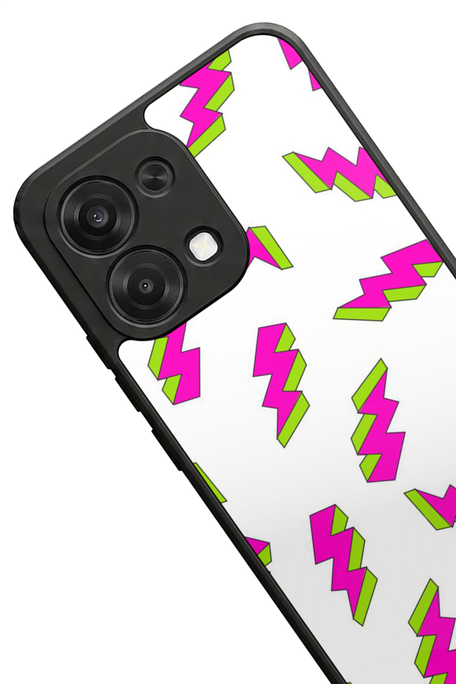 Oppo A6 Pro Uyumlu Simsek Tasarımlı Glossy Premium Kılıf