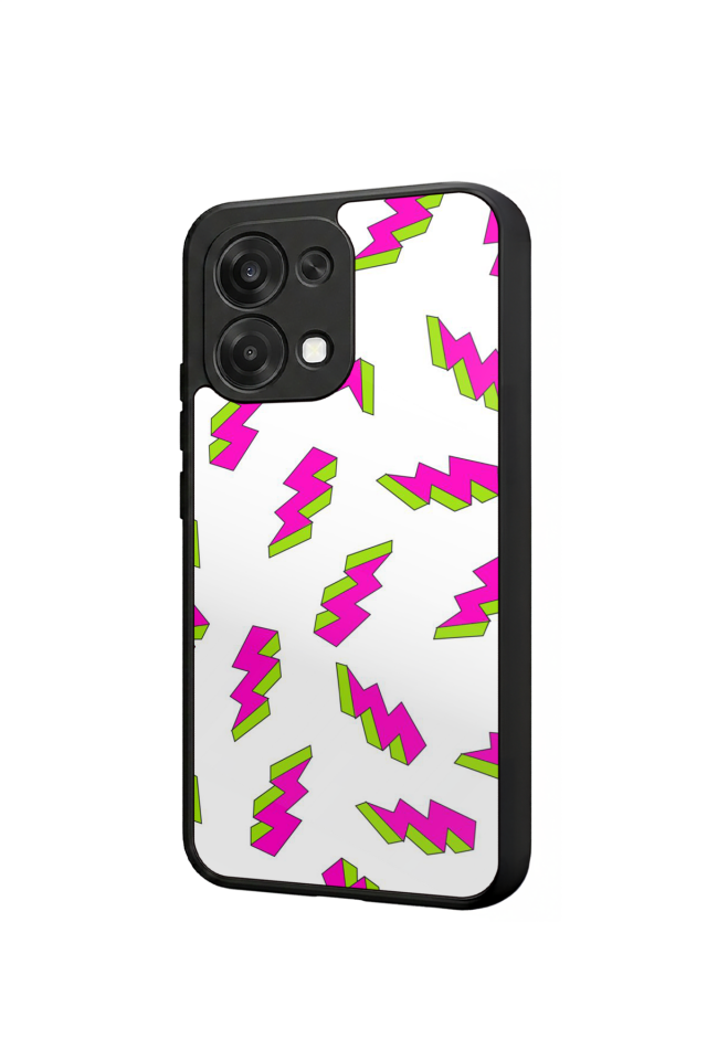 Oppo A6 Pro Uyumlu Simsek Tasarımlı Glossy Premium Kılıf