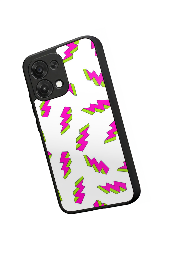 Oppo A6 Pro Uyumlu Simsek Tasarımlı Glossy Premium Kılıf