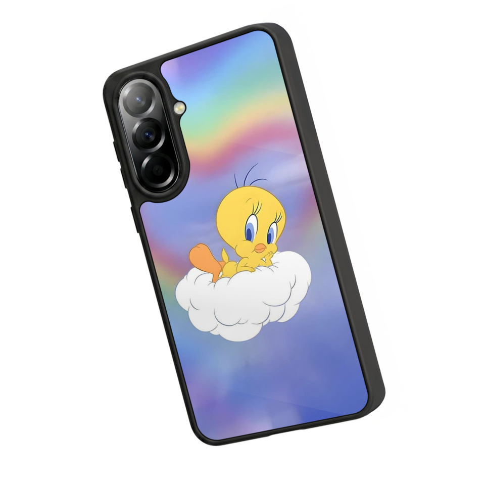 Samsung Galaxy A57 Uyumlu Tweety Tasarımlı Glossy Premium Kılıf