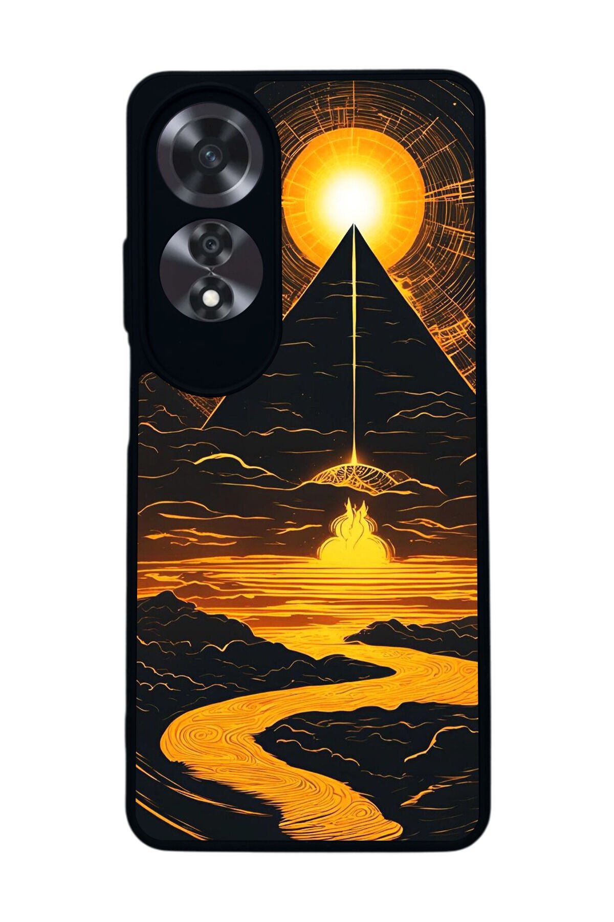 Oppo A60 Mat Siyah uyumlu Kılıf – Yumuşak Silikon, Koruyucu, Şok Emici Kapak