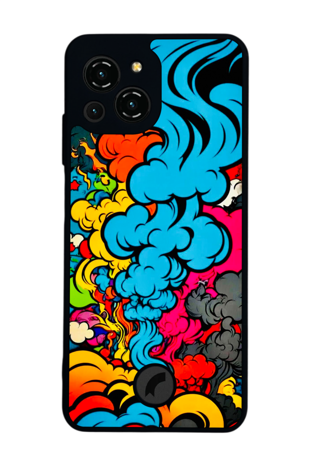 Reeder S23 Pro Max Uyumlu Abstract Tasarımlı Glossy Premium Kılıf