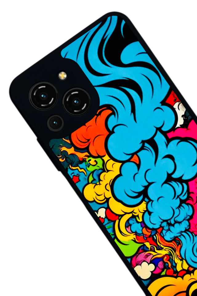 Reeder S23 Pro Max Uyumlu Abstract Tasarımlı Glossy Premium Kılıf