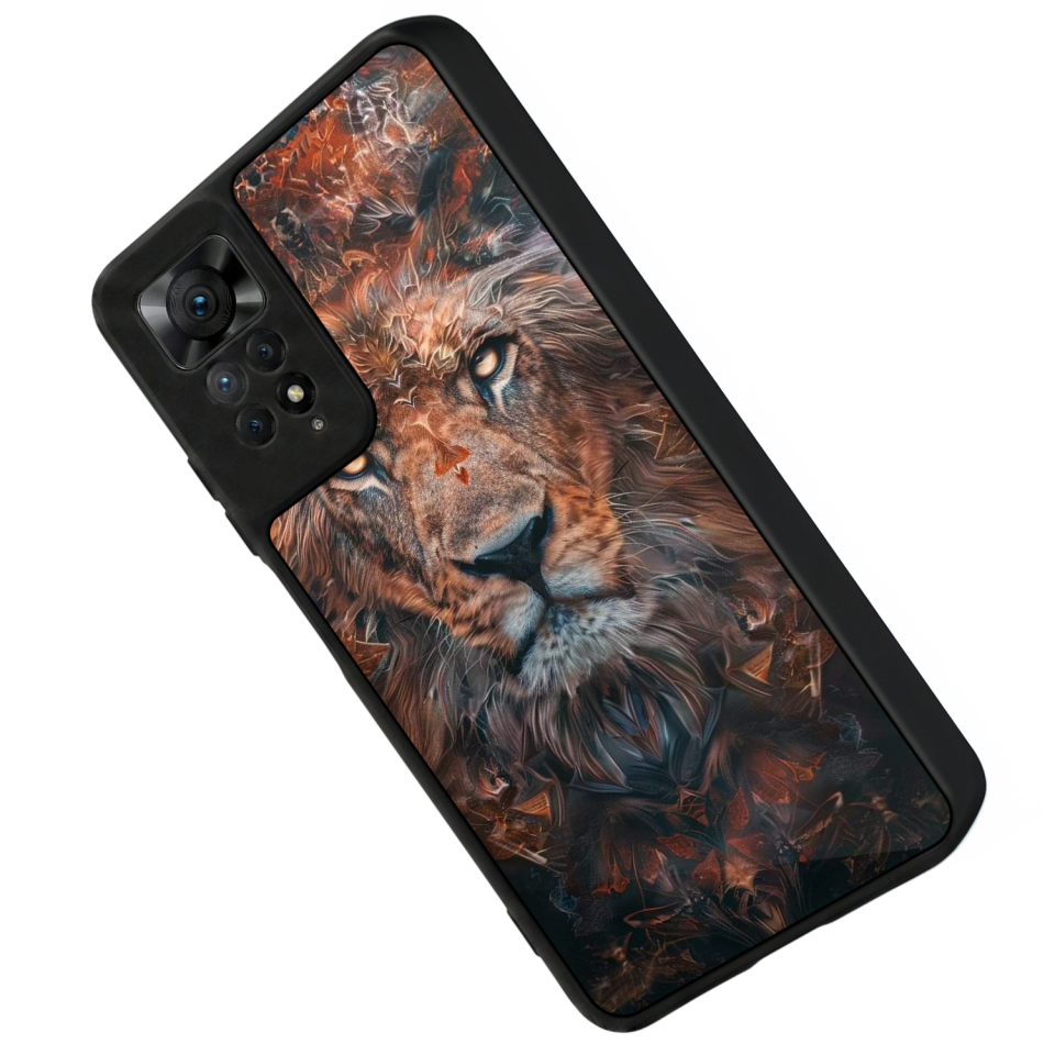 Xiaomi Redmi Note 11 Pro Uyumlu Aslan Tasarımlı Glossy Premium Kılıf