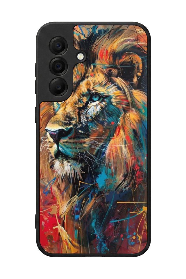 Samsung Galaxy A17 Uyumlu Aslan Tasarımlı Glossy Premium Kılıf