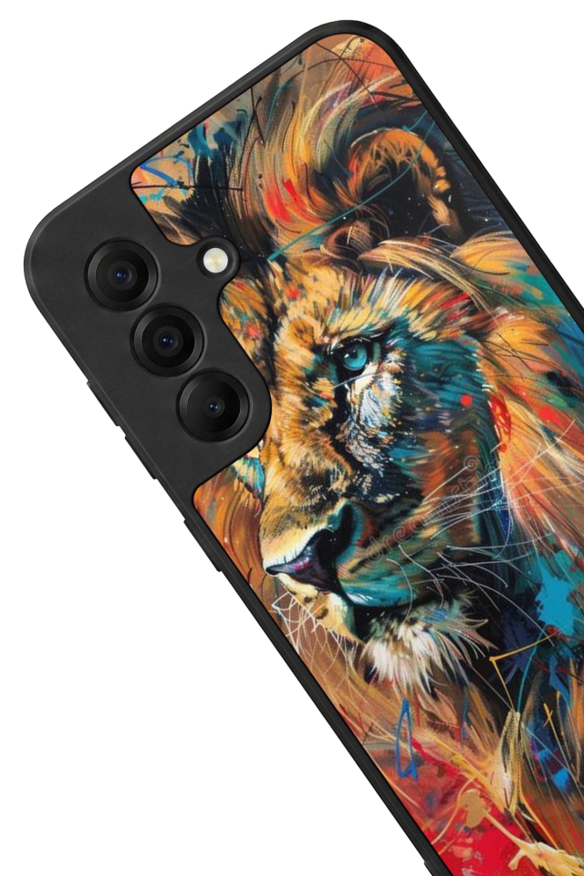Samsung Galaxy A17 Uyumlu Aslan Tasarımlı Glossy Premium Kılıf