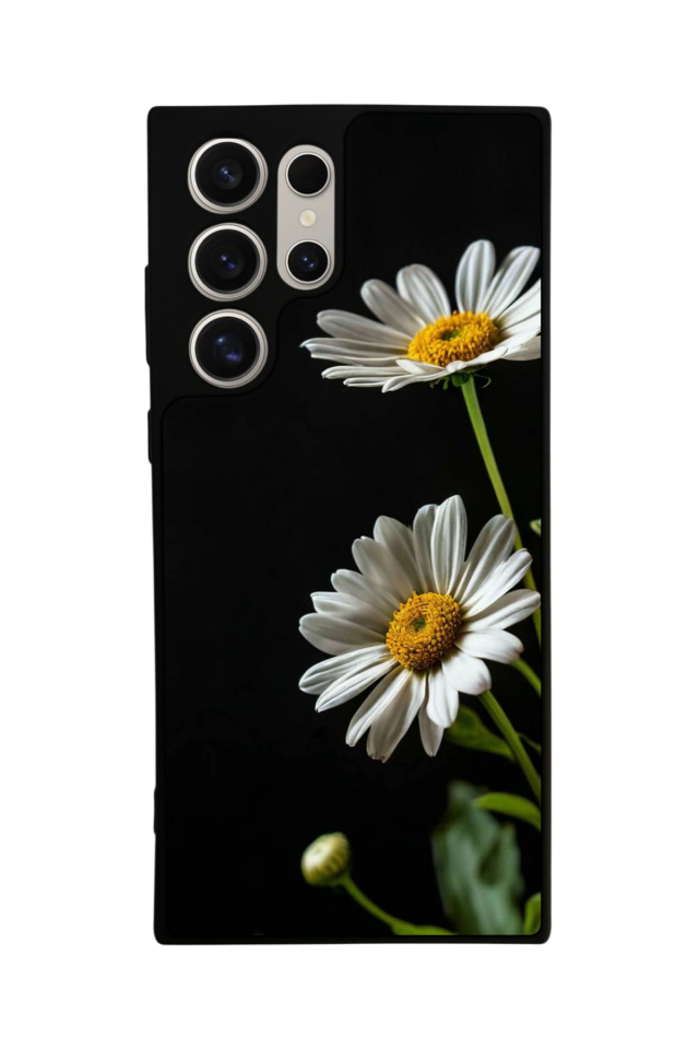 Samsung Galaxy S22 Ultra Uyumlu Cicek Tasarımlı Glossy Premium Kılıf