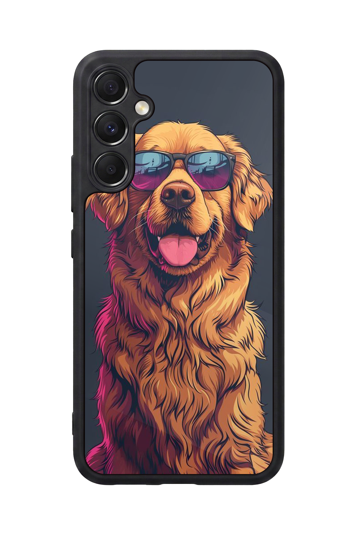 Samsung Galaxy M34 Uyumlu Golden Kopek Tasarımlı Glossy Premium Kılıf