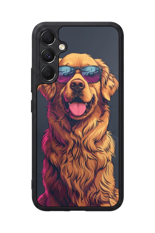 Samsung Galaxy M34 Uyumlu Golden Kopek Tasarımlı Glossy Premium Kılıf